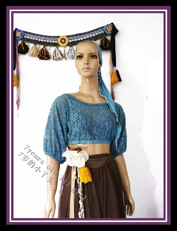 

Belly Dance Top Costumes New Style Senior Sexy Lace Bat Sleeve Blouse DM75