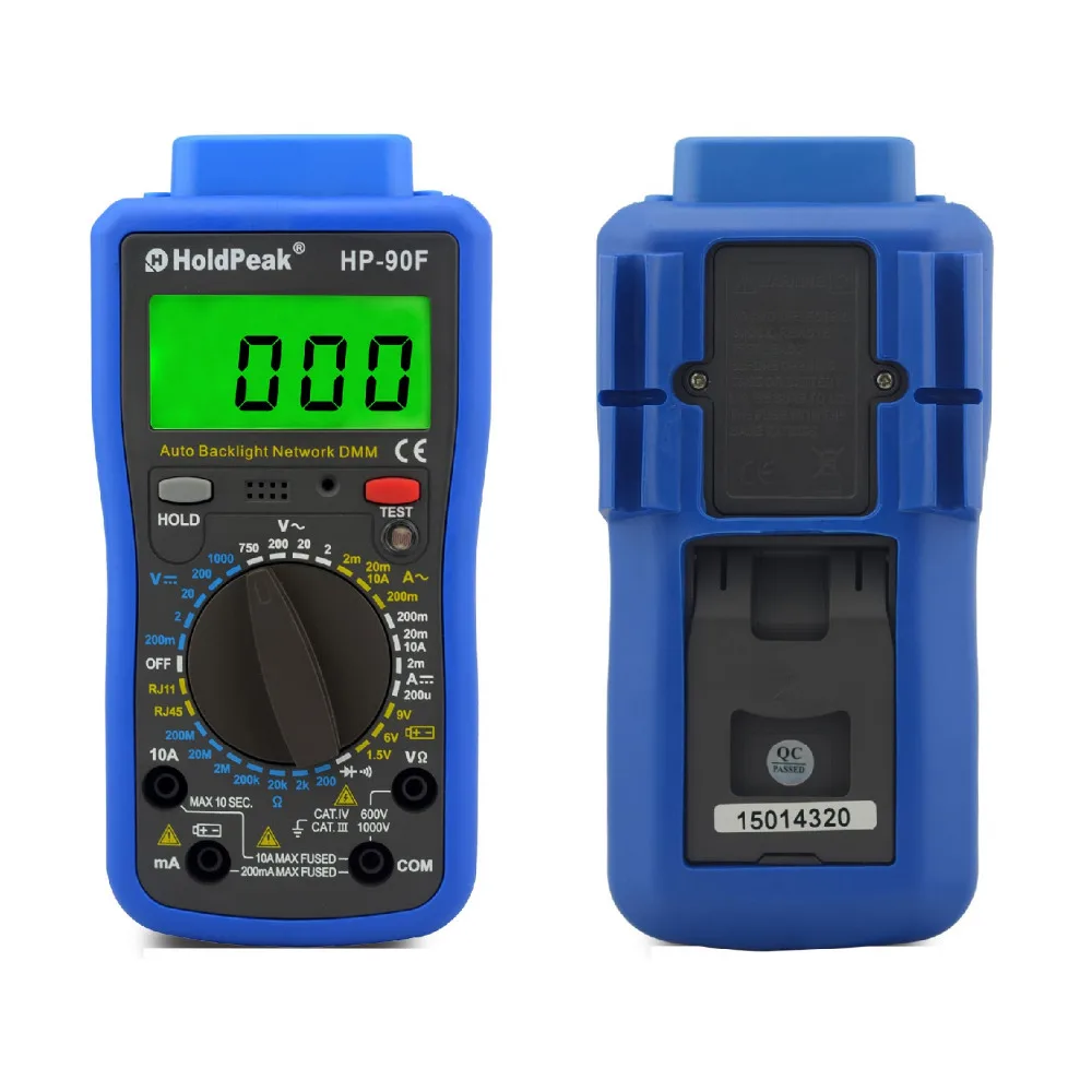 Multimetro Digital HoldPeak HP-90F Digital Network Multimeter Meter with Telephone Line and Network Cable Test
