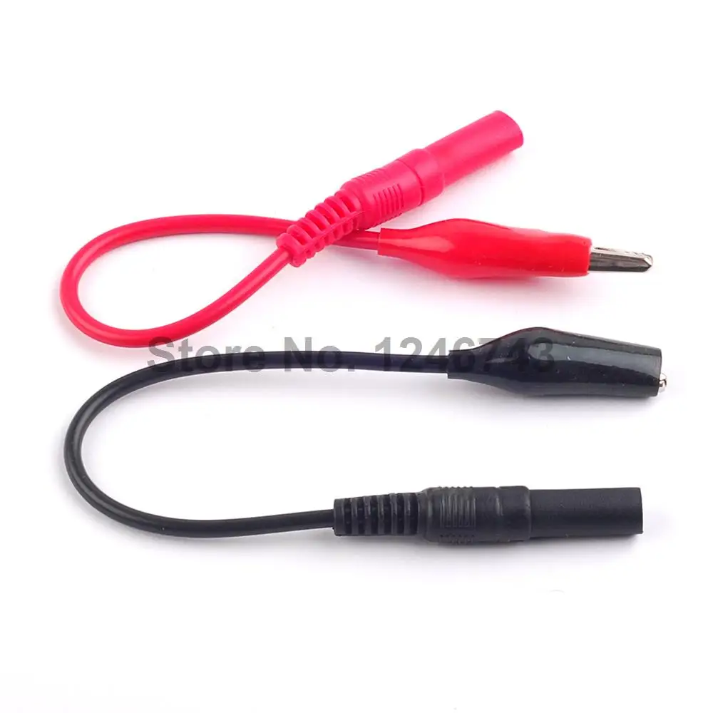 MultiMeter Test Lead & Alligator Crocodile Clip Electrical Clamp For Fluke Meter Testing Probe Red+Black Promotion