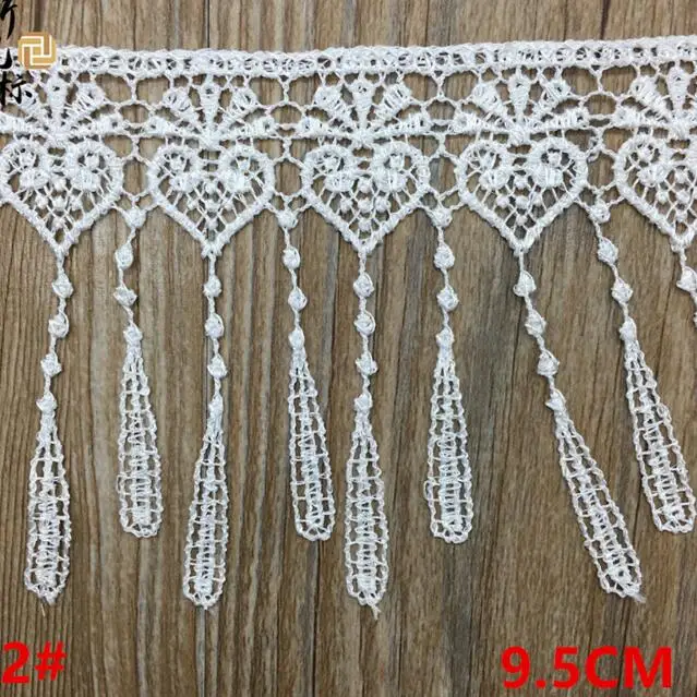 New Lace Ribbon DIY Embroidered Tassel Lace Trim Fabric For Sewing Wedding Decoration DIY Handmade Lace Curtain Decoration