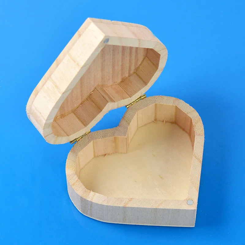 XZJJA Heart Child Wood Teeth Storage Box Save Milk Teeth Collecting Teeth Umbilical Cord Lanugo Organizer Mini Chinese Wood Box