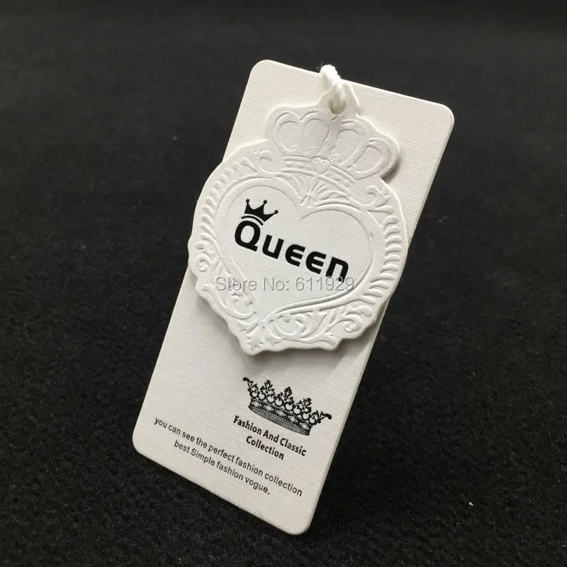 Customized clothing shape cutting tag/embossed tags/garment heart shape tag printing/clothing label/main label 1000 pcs a lot