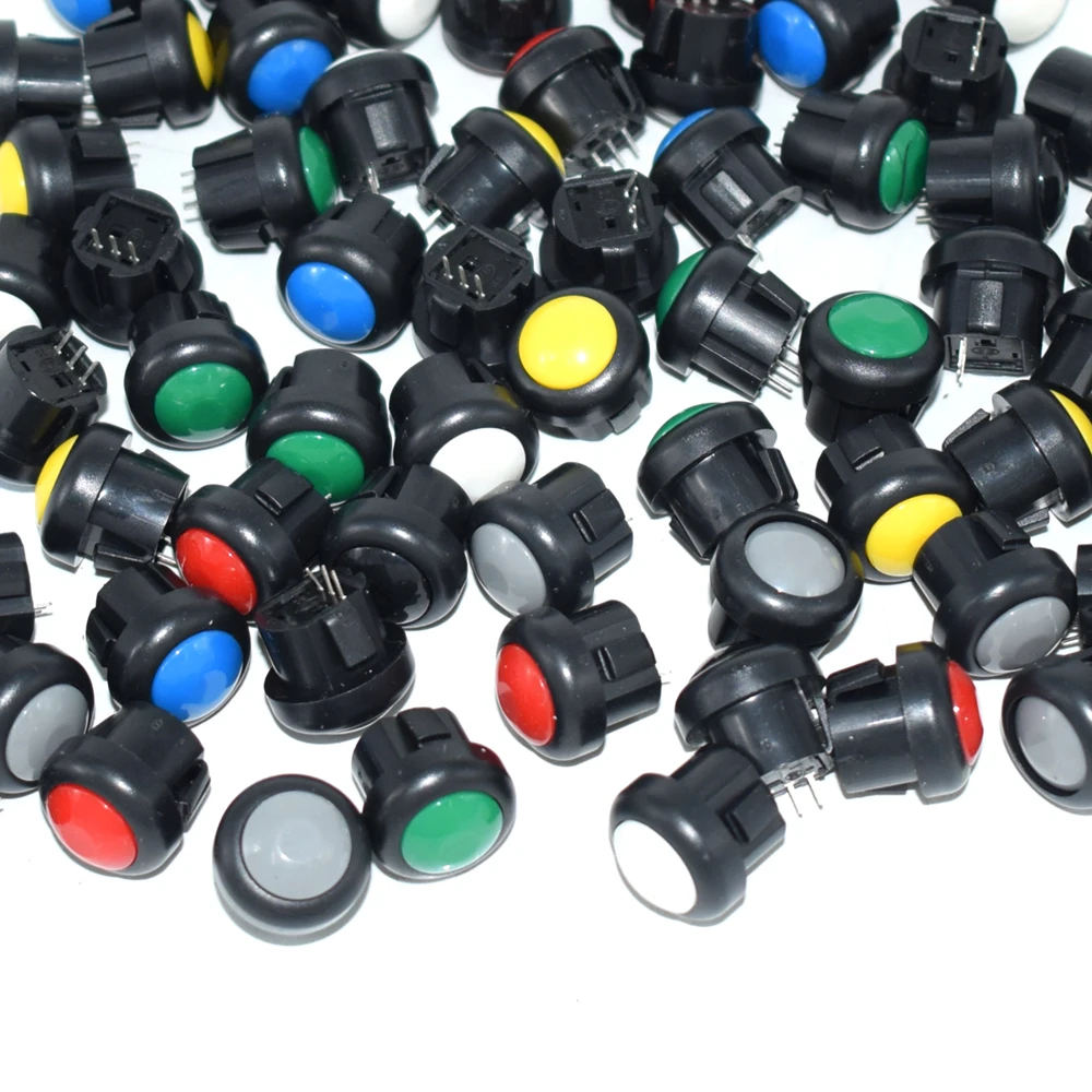 7 x Motorcycle Switch Button Horn Turn Signal High Low Beam Electric Start Kill ON OFF Latching Momentary Action Buttons