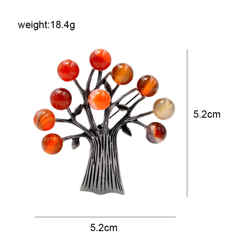 CINDY XIANG Stone Tree Brooches for Women Elegant Vintage Brooch Pin Suit Accessories 3 Colors Choose High Quality New 2018 Gift