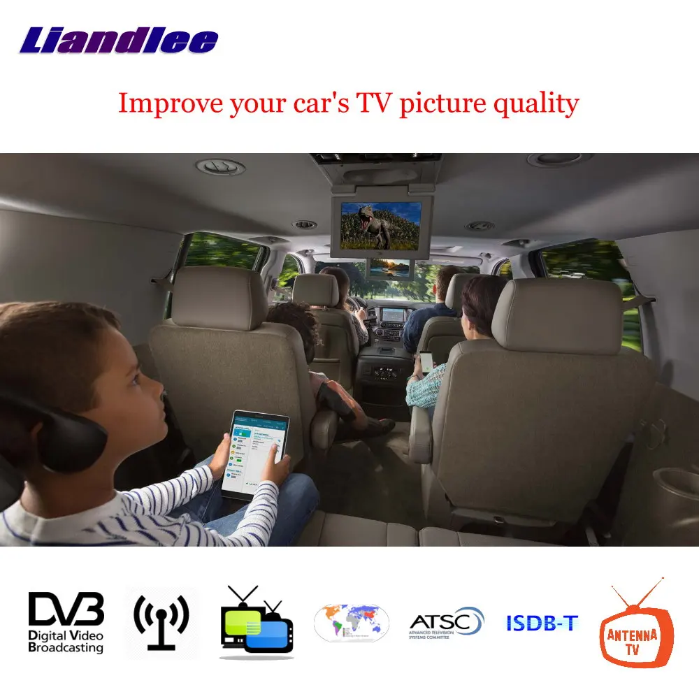 Car Digital TV Antenna Amplifier Automobile Active Aerial F Connector Male Plug ANT Booster DVB-T ISDB-T ATSC #AM929