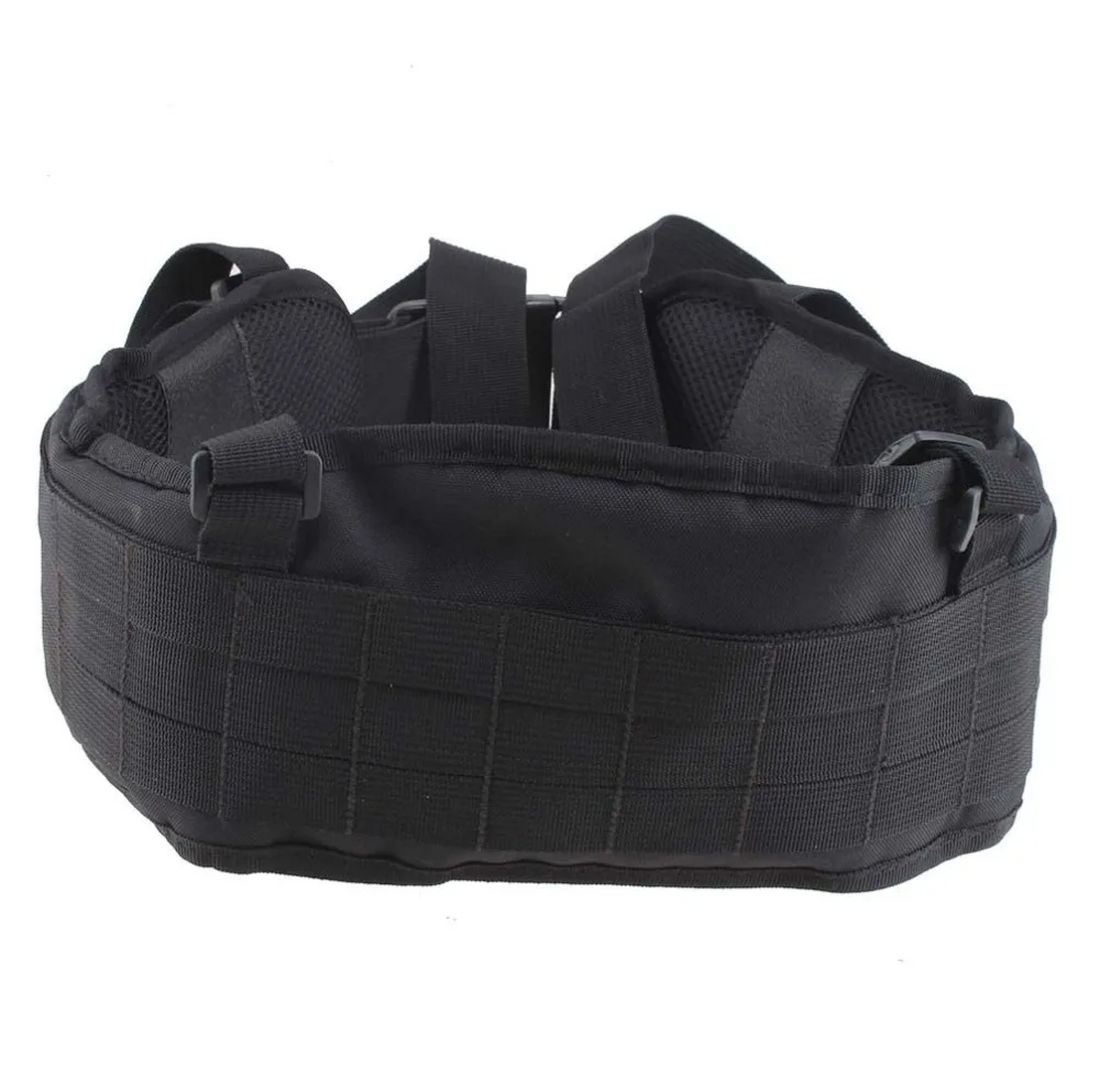 600D Nylon Molle Tactical Belt Cummerbund Military Police Security Belts Lumbar Waist Support Outdoor Hunting Training Belt