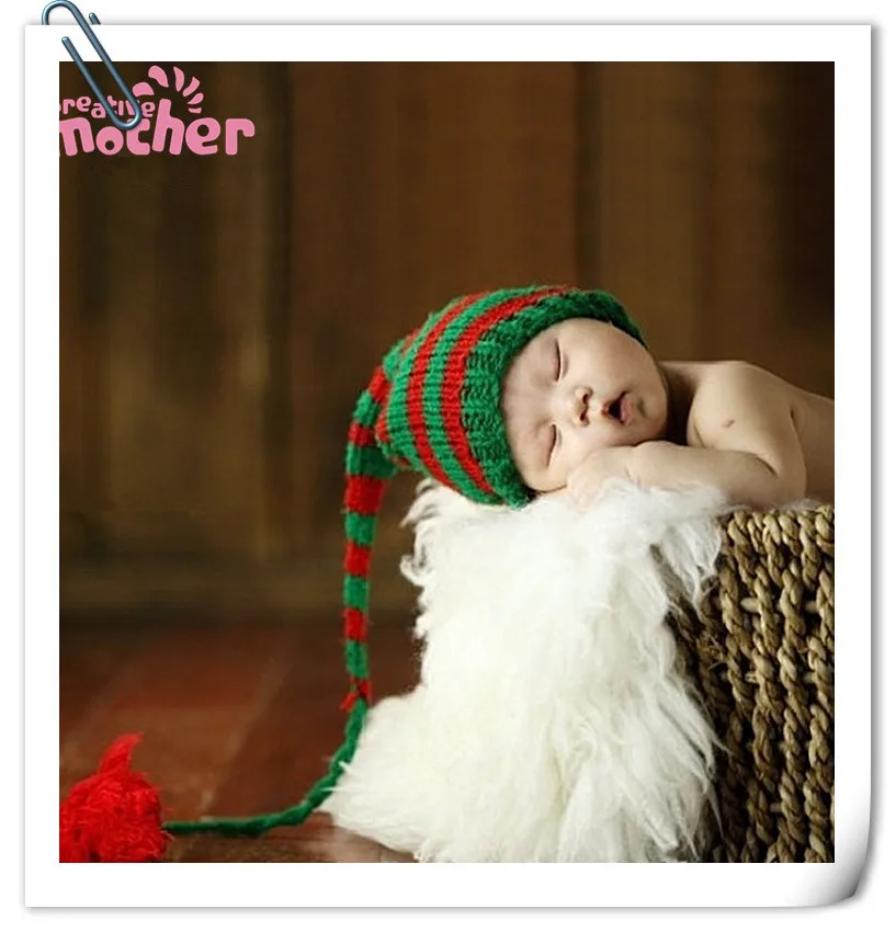 

Baby Photography Props Accessories Long Tail Cap Newborn Photo Shoot Knitting Hat Infant Hats Baby Photo Prop Newborn Fotografia