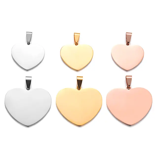 3 sztuk/partia urok ze stali nierdzewnej w kształcie serca puste Charms naszyjnik zawieszki dla DIY tworzenia biżuterii akcesoria