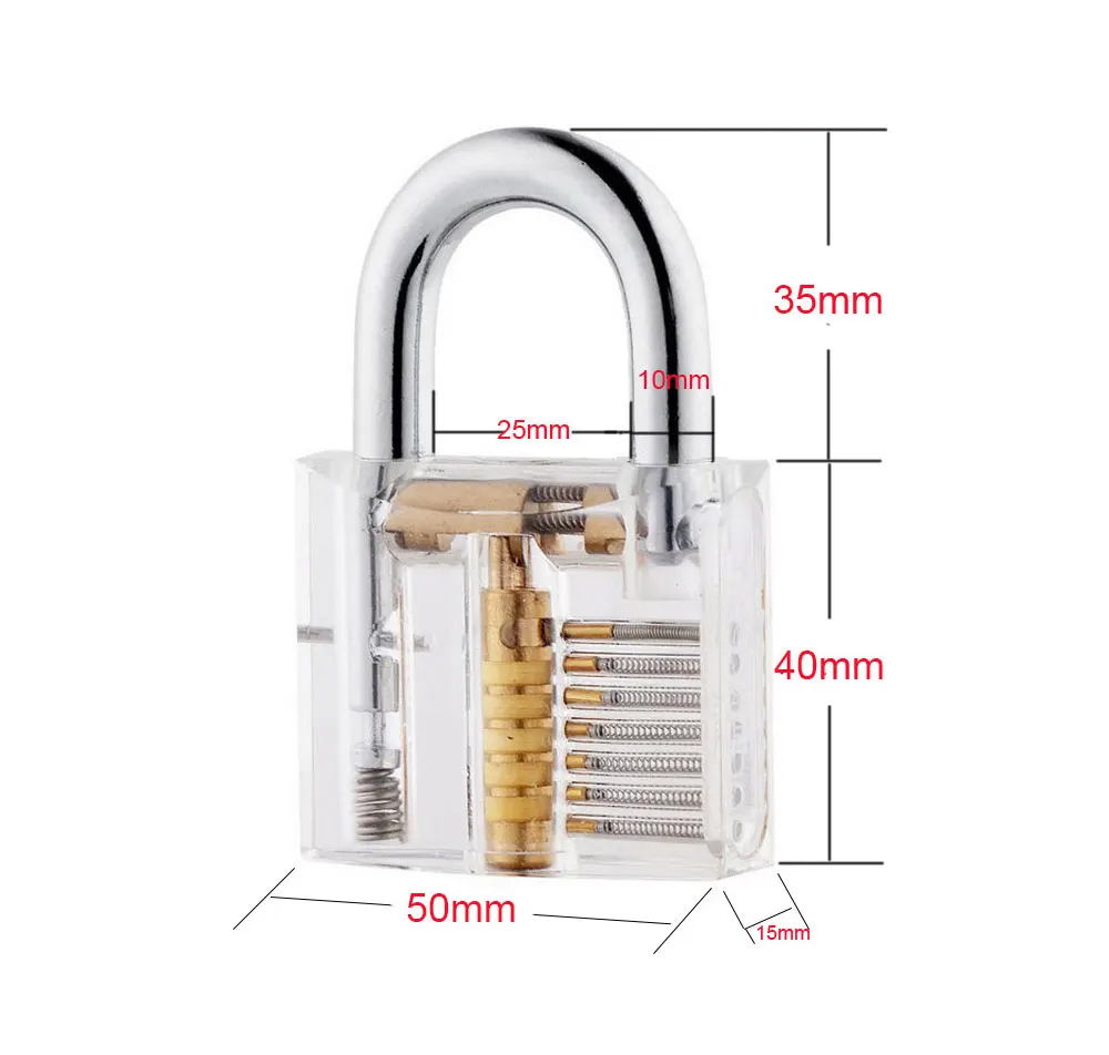 2019 Real Free Shipping Transparent Crystal Visible Cutaway Lock Locksmith Tools Inside View Padlock For Pick Training Trainer