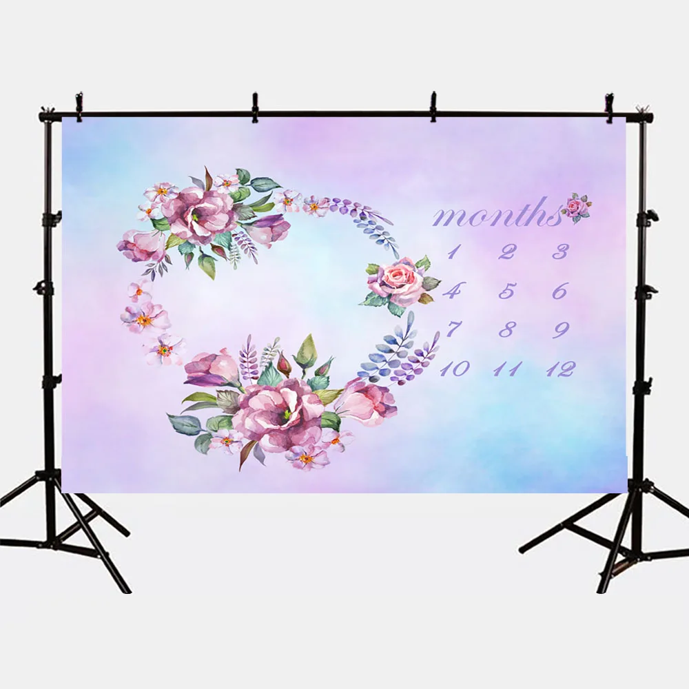 

Flower Baby Shower Photo Shoot Photography Backdrops Newborn Months Background for fotografia Studio S-2774