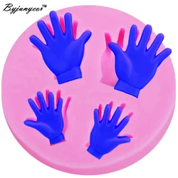 Byjunyeor M565 Human Hands UV Resin Silicone Mold Fondant Chocolate Candy Lollipop Crystal Epoxy Soft Clay Bake Tools