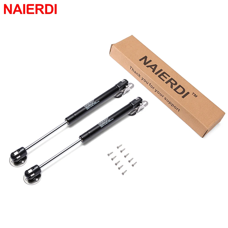 2PCS NAIERDI Cabinet Door Gas Spring Hinges 6-15KG Kitchen Cupboard Hydraulic Hinge Strut Lid Support Box Furniture Hardware