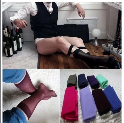 Male stockings nylon transparent silk sock ultra-thin sexy explode paragraph men\'s Business socks