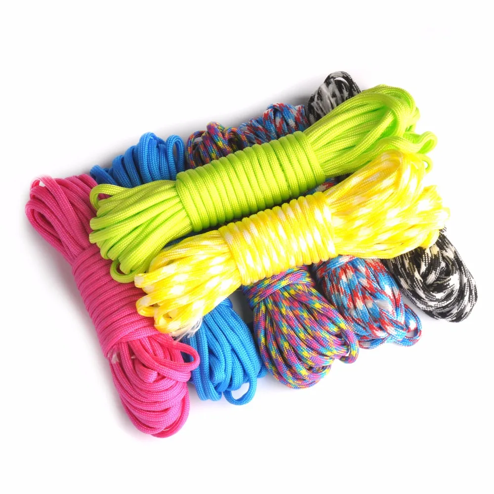 Paracord 550 Parachute Cord Lanyard Rope Diameter 4mm Mil Spec Type III 7 Stand Climbing Camping Survival Rope