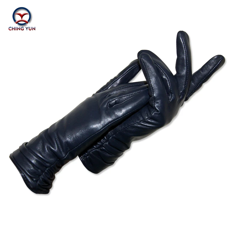 CHING YUN New Women Genuine Leather Gloves Winter Autumn Ladies Fashion Brand Sheepskin Thicken Arm sleeve Warm Leather yv01