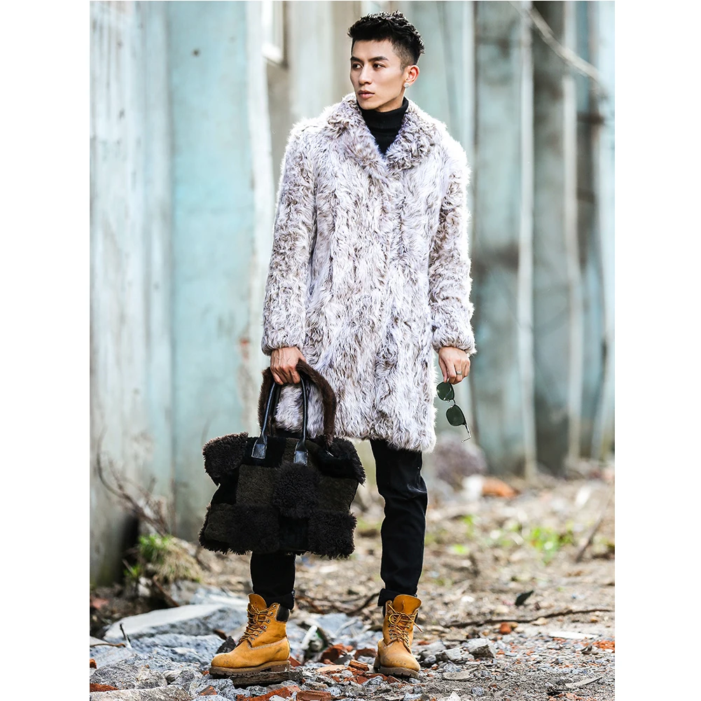 

Men's B3 Shearling Jacket Coat Men's Long Coat Men's Winter Warm Jacket