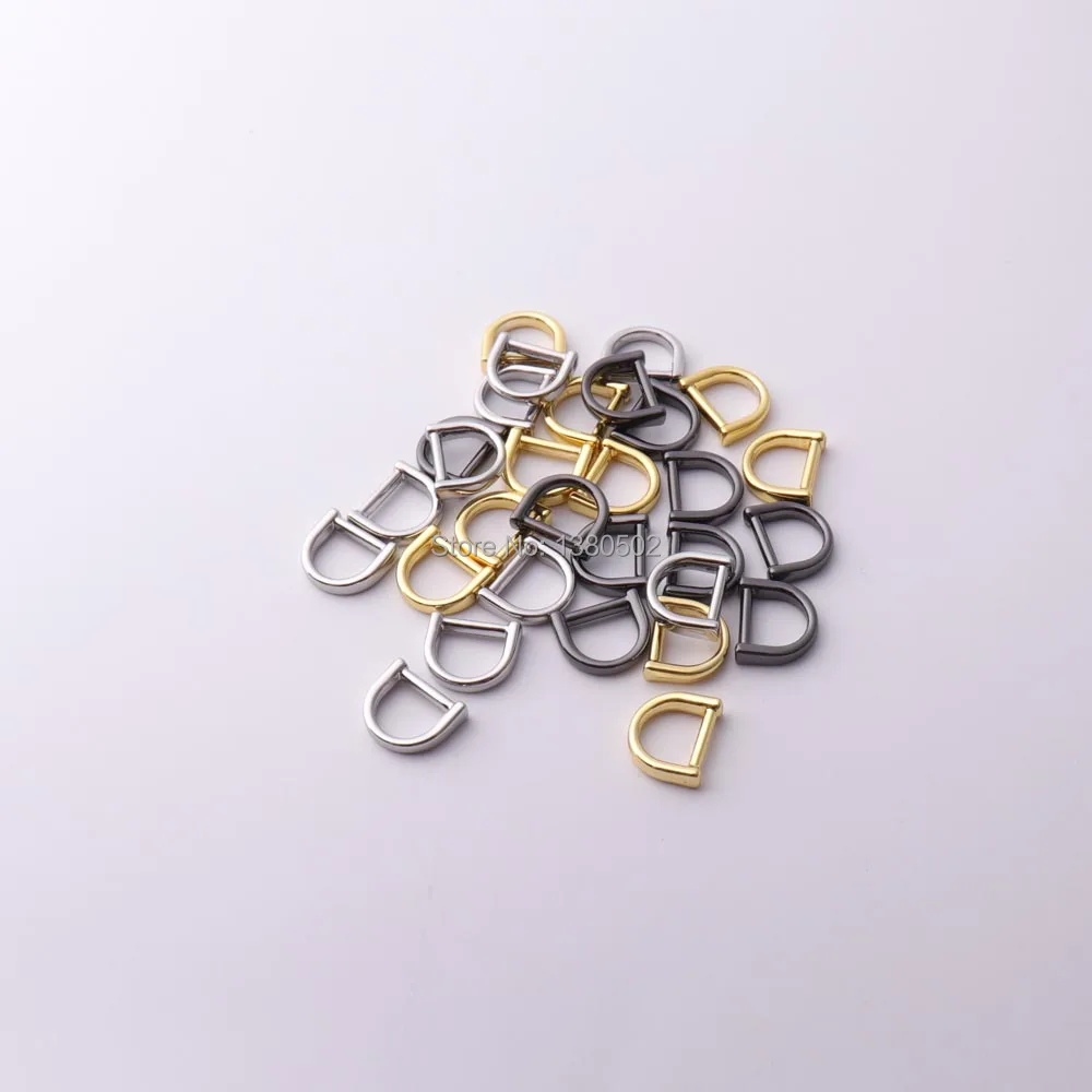 10pcs 11*9mm small size gold black nickel color  Dee ring D ring buckle for bag Backpacks Garment decoration Accessories