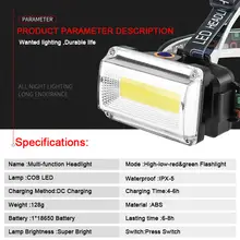 Powerful COB LED Headlamp Waterproof 8000 Lumens #4