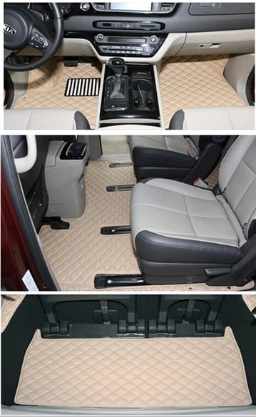 Good quality! Custom full set car floor mats + trunk mat for KIA Carnival 7 8 seats 2023-2015 waterproof carpets,Free shipping