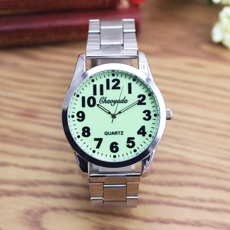 Reloj de mano luminoso para hombre, cronógrafo de cuarzo de lujo, resistente al agua, militar, de acero inoxidable, para negocios, 2024