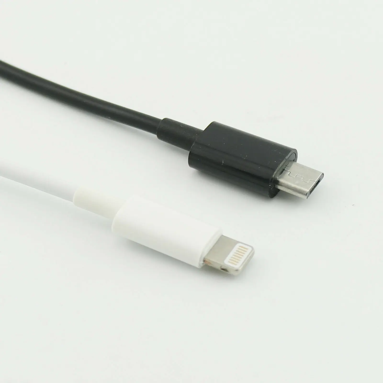 1pcs Micro USB 5Pin Male to Lightning Male Plug Data Charging Adapter Connector Cable 12cm