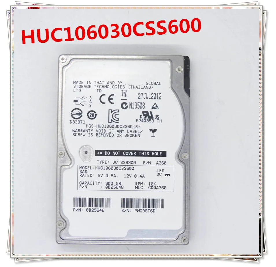 

HUC106030CSS600 300G 10K SAS 2,5 3 года гарантии