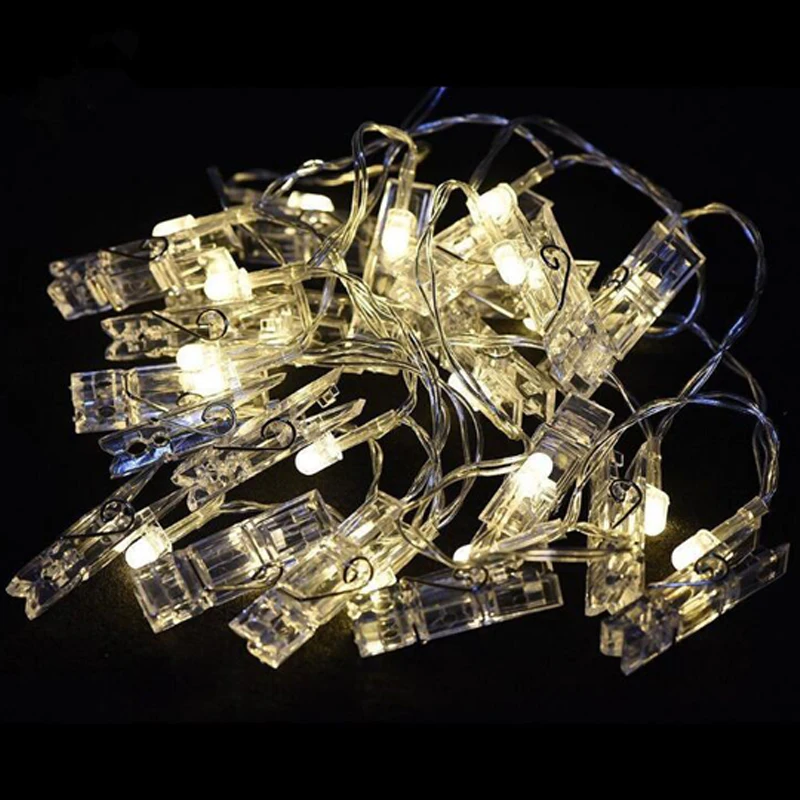 Photo Clip Light String Remote Control 8 Function LED String USB/Battery LED lamp 20/30/40LED Garland lights Wedding Christmas