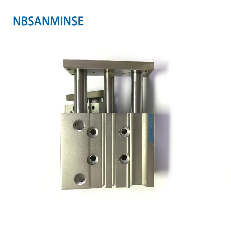 

NBSANMINSE MGPL Bore25 Compressed Air Cylinder SMC Type ISO Pneumatic Compact Cylinder Miniature Guide Rod Double Acting Stroke