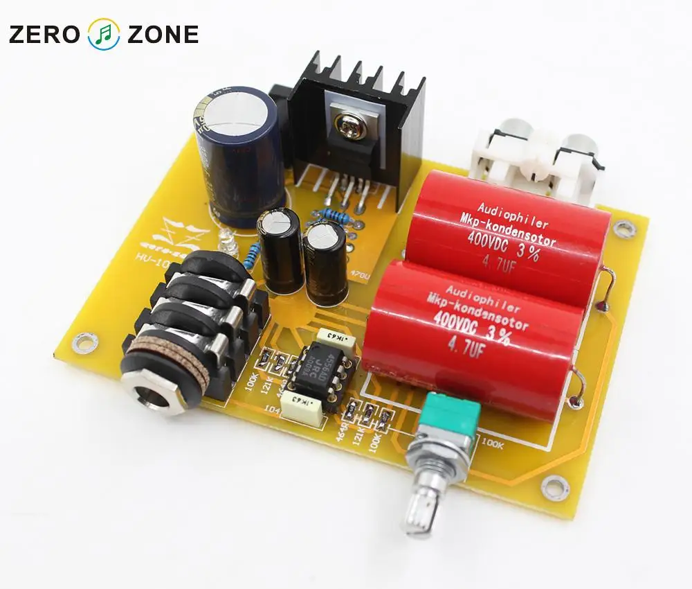 GZLOZONE تجميع HV-10 RA1 مضخم ضوت سماعات الأذن مجلس JRC4556AD DC18V-24V