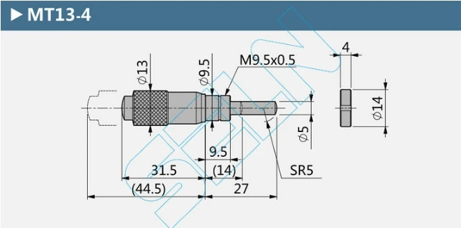 Messa a punto 0-25mm MT25 di Tipo A Vite di Misura Micrometro Manopola 1 PC