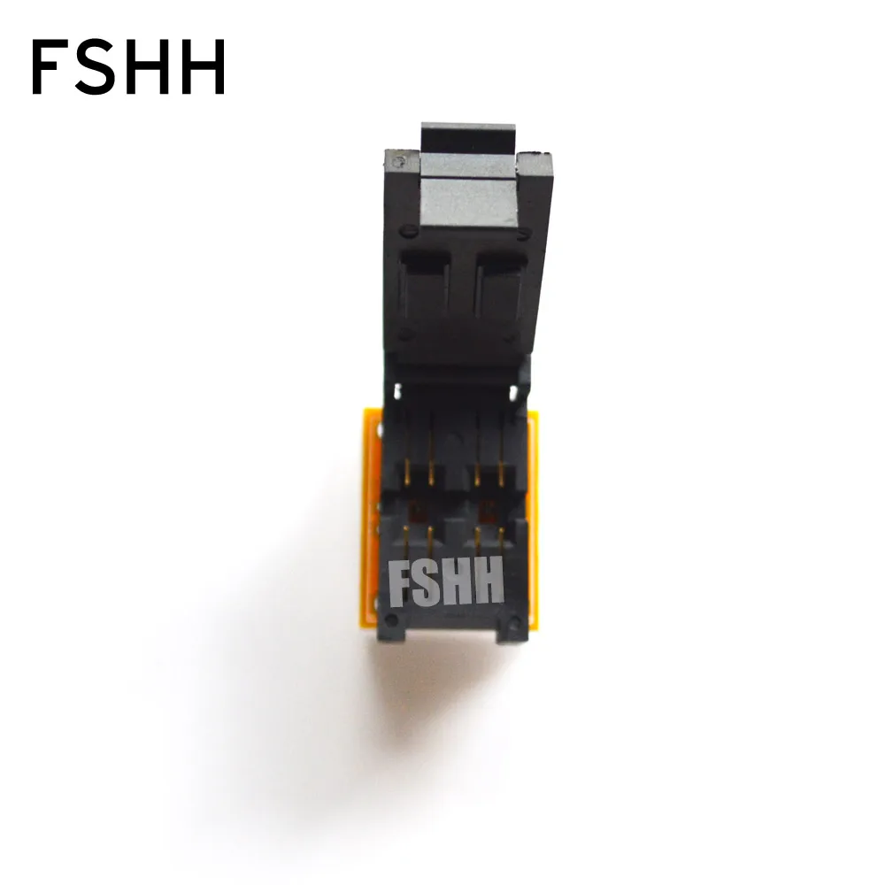 FSHH-مقبس اختبار QFN4 إلى SOP4 ، مقبس اختبار WSON4/UDFN4/MLF4 ، مقاس 6.7 × 3.9 × 2.2 مم