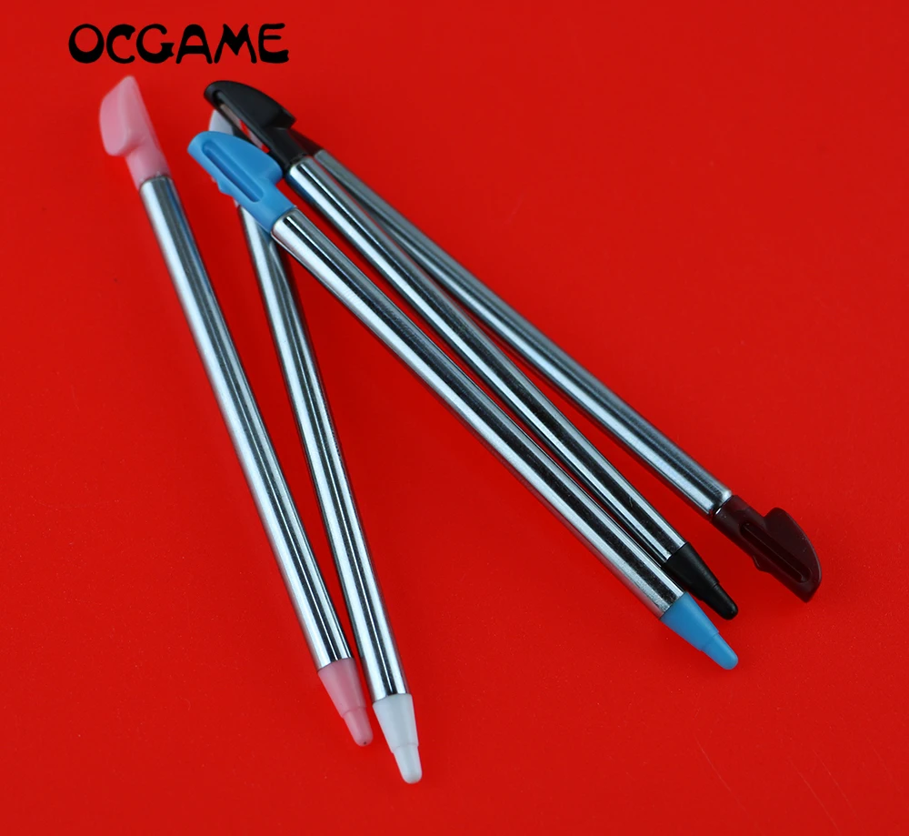 OCGAME Mais Novo Universal de Metal Retrátil Stylus Pen Touch Screen Para 3DS Para 3 3DSXL/LL 5 pçs/lote