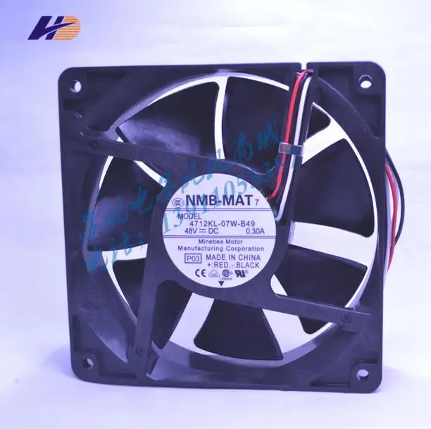 

NMB 4712KL-07W-B49 12032 0.3A 120*120*32mm 3 wire cabinet fan server in 48V