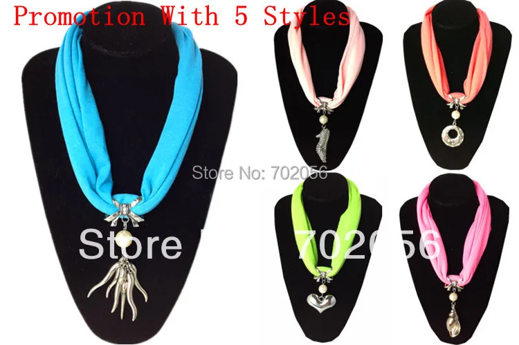 Scarf jewelry Pendant scarves Jewelry scarf mixed design color 20pcs/lot #2894