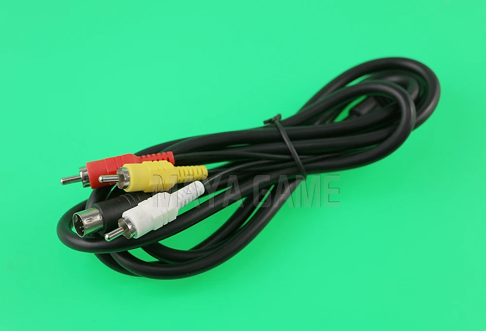 OCGAME رائجة البيع عالية الجودة 6FT 1800 مللي متر ريترو بت AV RCA الصوت والفيديو كابل ل Sega Genesis 2 3 II III اتصال الحبل