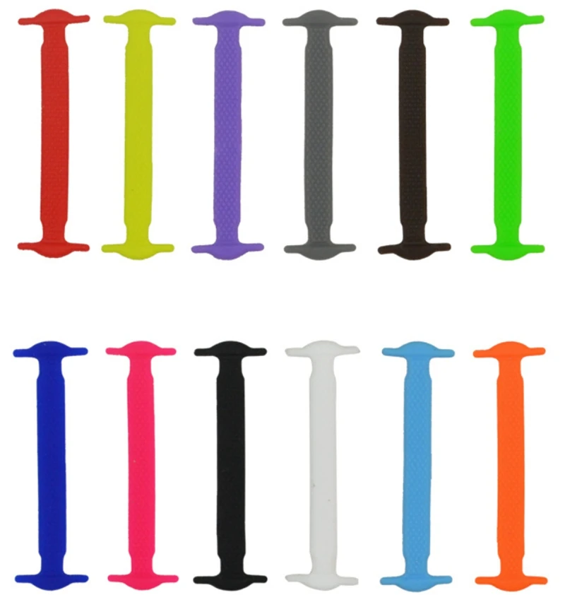 16 Teil/satz Schnürsenkel ohne Krawatte für Kinder und Erwachsene, 13 Farben, elastische Silikon-Schnürsenkel, sportliche Laufschuhe, Spitze, alle Turnschuhe passen – Detail 18
