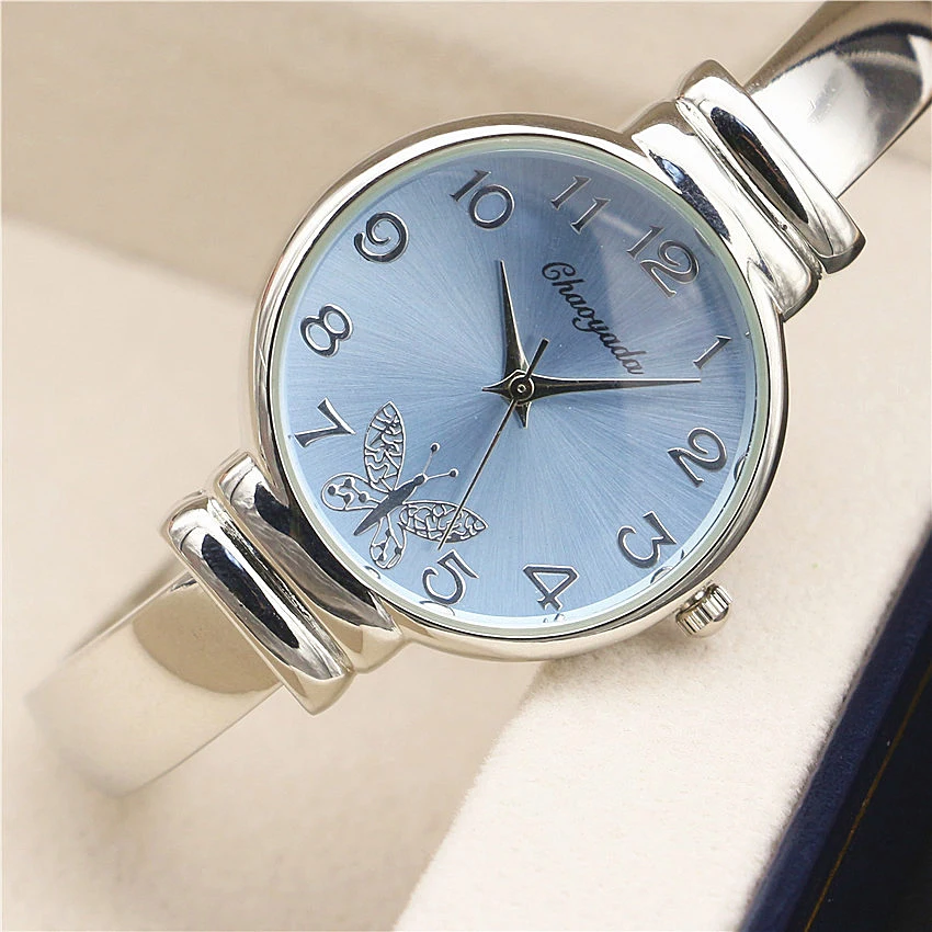 

New Watches Women Fashion Clock Elegant Ladies Silver Bracelet Watch Montre Femme Women's Wrist Quartz Watch Relojes Mujer 2016