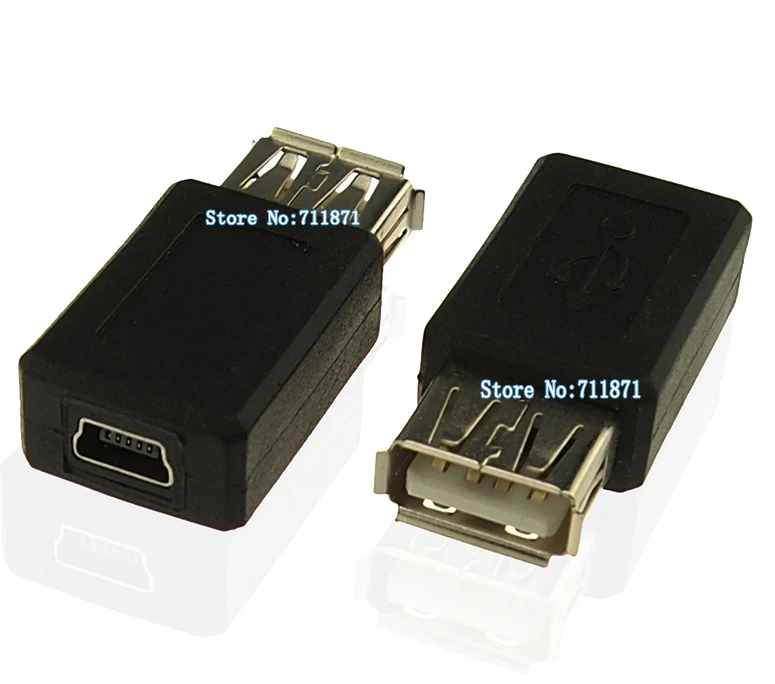 USB2.0 to Mini Female Adapter USB A Female to Mini Connector USB Mini 5P Female Data transmission charging joint