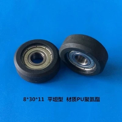 high quality polyurethane PU coated ball bearings 608zz embedded bearing Total Diamater: 8*30*11mm