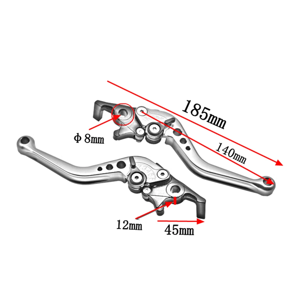 CNC Motorcycle Double Disc Brake Lever Scooter Electric Bike Modification Lever With 12 mm Mounting thickness for Yamaha Honda