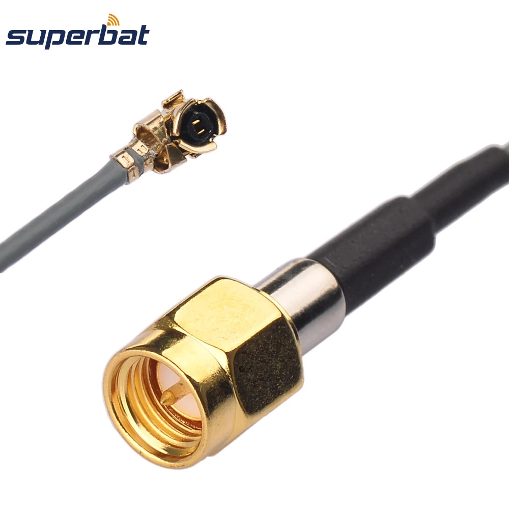 Cable flexible Superbat IPX / U.FL a SMA macho Pigtail 15 cm 50 ohmios 1,13 mm Cable para inalámbrico