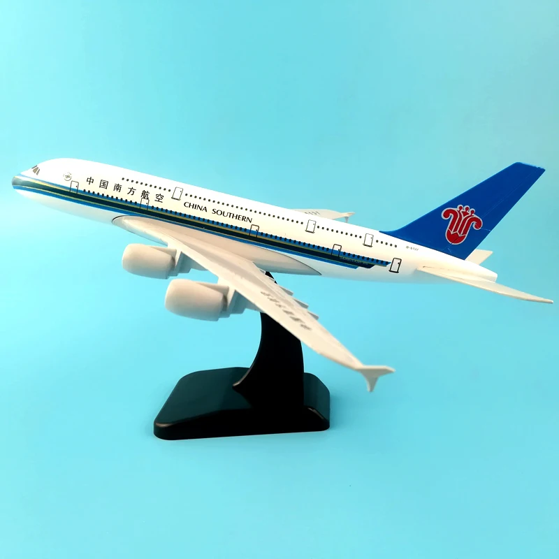 JASON TUTU Plane Model Airplane Model China Southern Airbus A380 Aircraft Model 1:200 Diecast Metal 20cm Airplanes Plane Toy