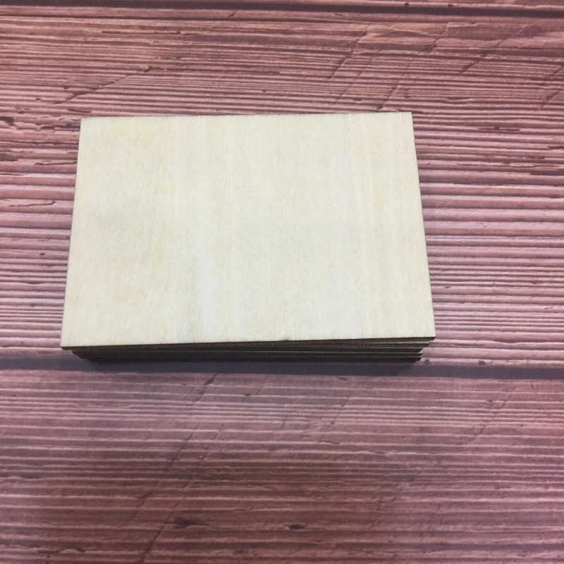 50pcs 70x50mm laser cut out plain wood plaque unfinished wood crafts wood slices