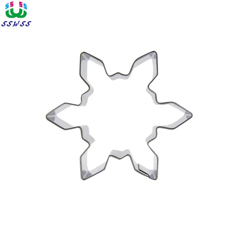 Six Angle Mini Snowflakes Shape Cake Cookie Biscuit Baking Mold,Hope Flower Cake Decorating Fondant Cutters Tool,Direct Selling