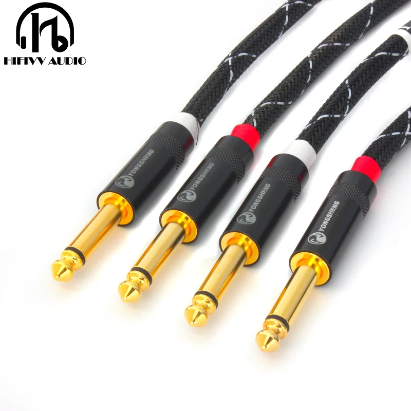 6.35mm To 6.35mm Guitar Audio Amplifiers Cable Bass Electronic Organ Drum 6.5mm To 6.5mm Lines