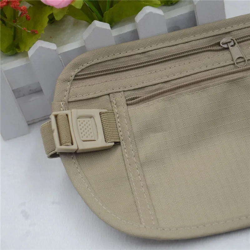 2023 New Style Unisex Fashion Travel Pouch Hidden Wallet Passport Money Waist Belt Bag Slim Secret Security