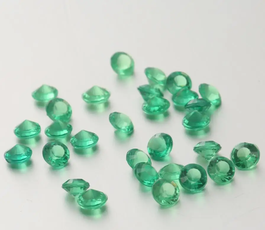 10,000pcs 3mm Green Pointed Crystals Beads For Wedding Bridal Party Holiday Throwing Confetti Table Decoration Sprinkles