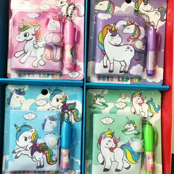 1X Kawaii Unicorn Set 1 Notebook+1 Ballpoint Pen School Office Supply Student Stationery Paper Writing G9-28