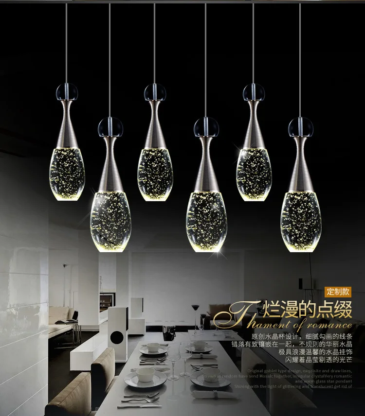 

New Led Modern Restaurant Lustres Cristal Chandelier light Creative Perfume Bubble Bar Corridor Romantic Balcony Pendant Lamp