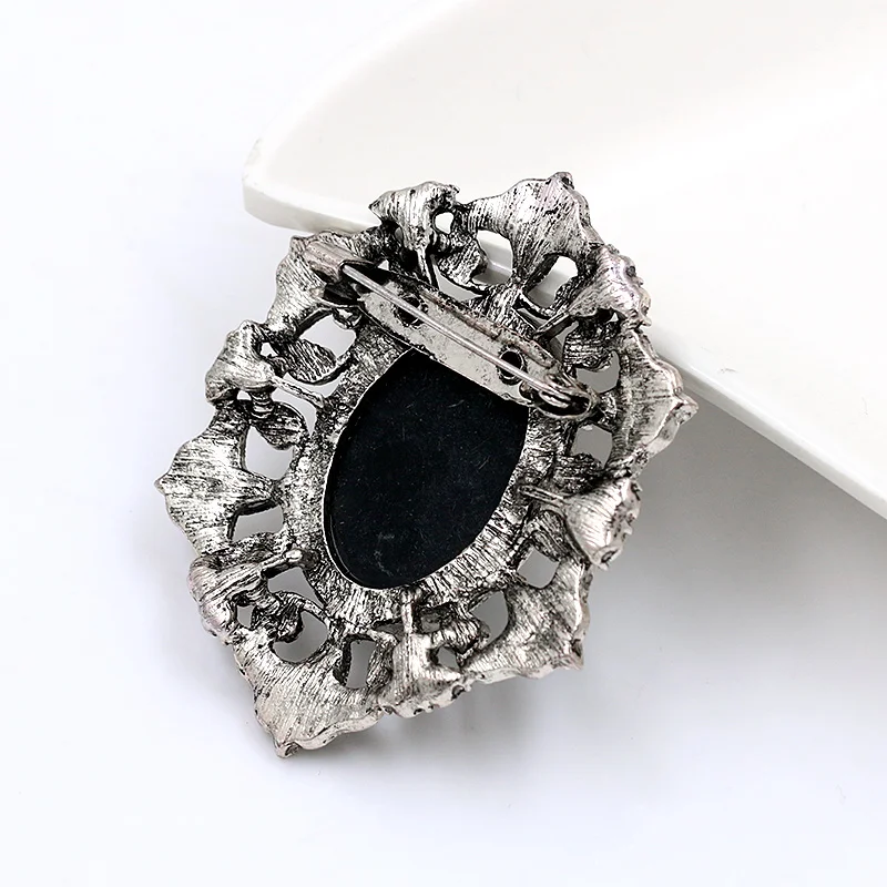 WEIMANJINGDIAN Brand Crystal Rhinestones Vintage Cameo Brooches Coat Dress Accessories Jewelry